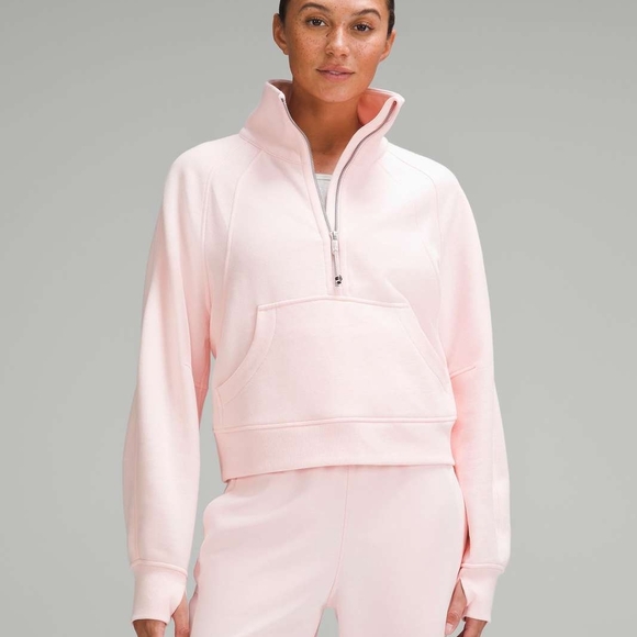 lululemon athletica Tops - Lululemon Scuba Oversized Funnel-Neck Half ZipStrawberry Milkshake XS/S